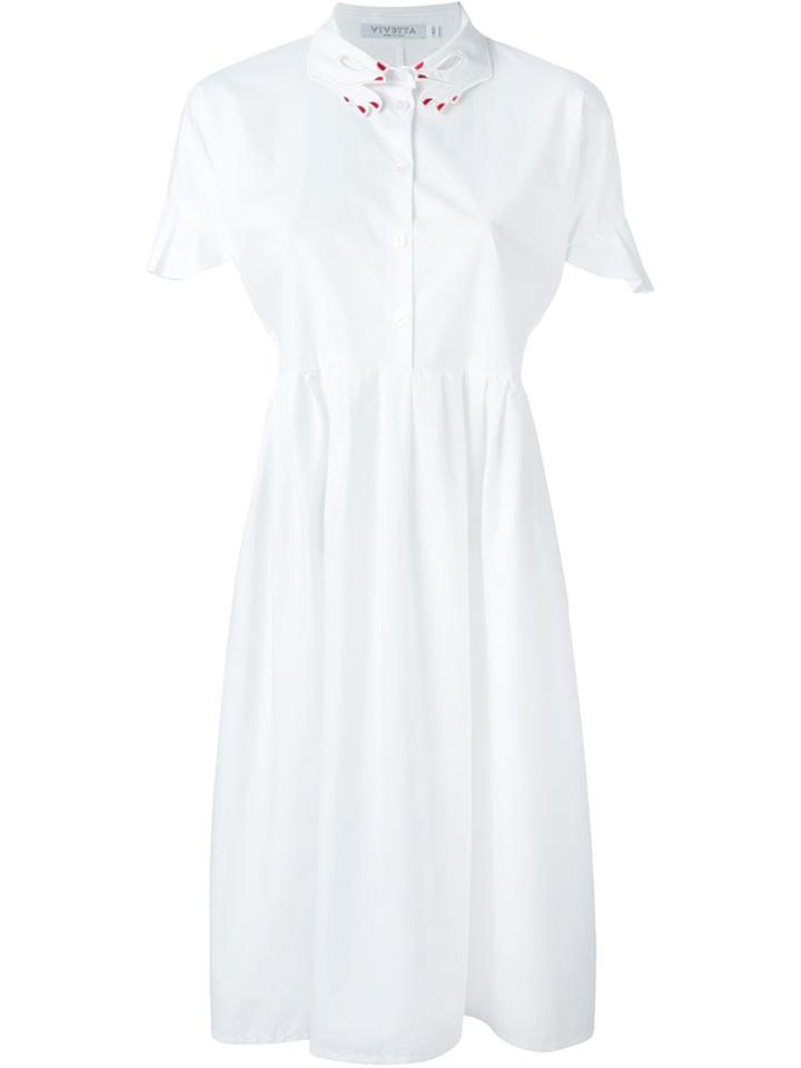 Vivetta Embroidered Collar Shirt Dress