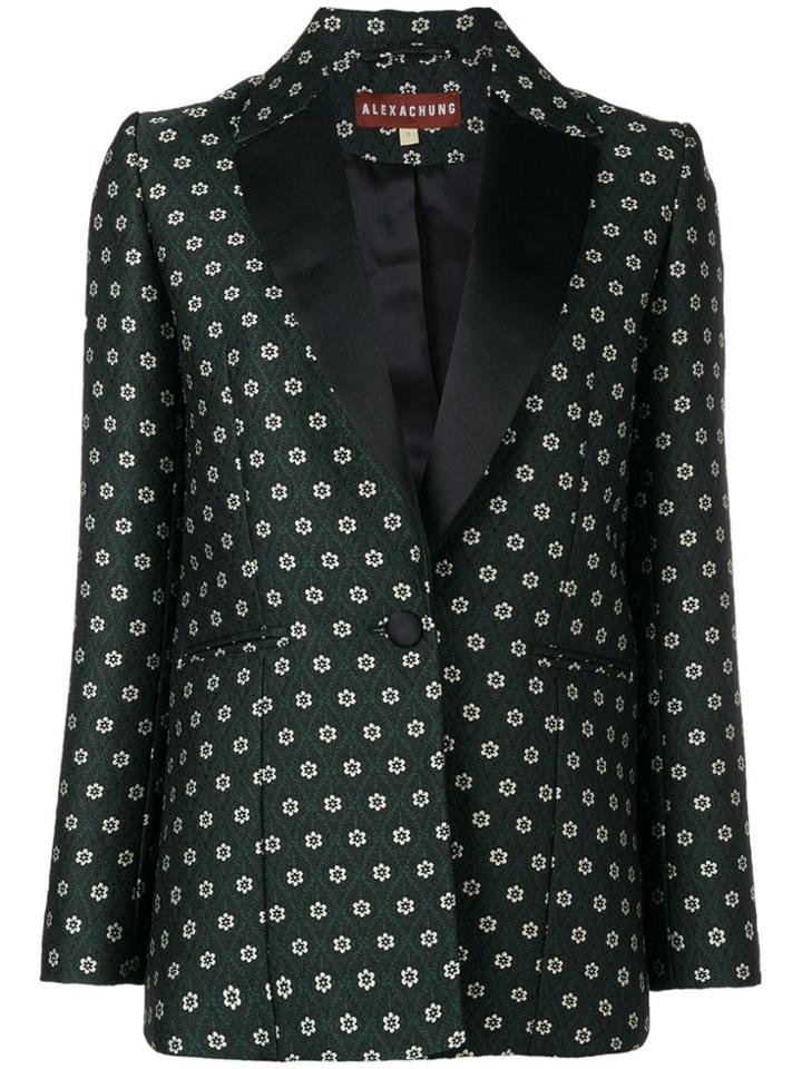 Alexa Chung Floral Tailored Blazer - Green