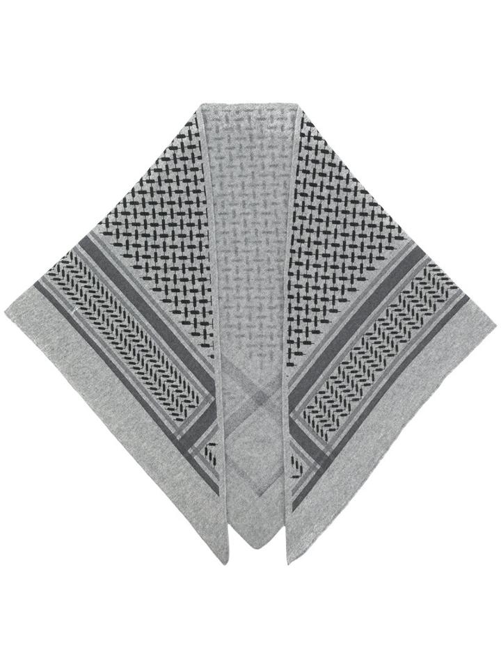 Lala Berlin - Triangle Neo Scarf - Women - Cashmere - One Size, Grey, Cashmere