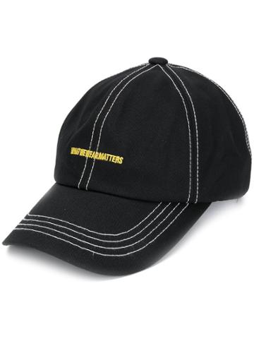 Wwwm Embroidered Logo Baseball Cap - Black
