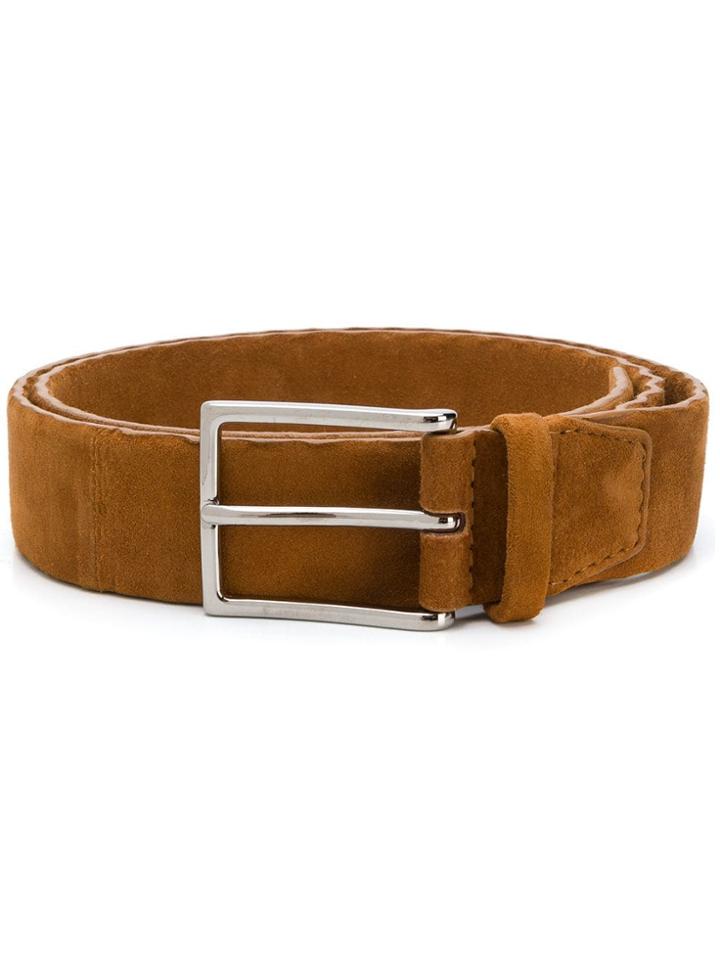 Orciani Thin Buckle Belt - Brown