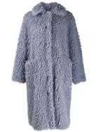 Stand Leah Shearling Coat - Blue