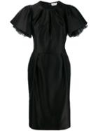 Alexander Mcqueen Puff Sleeves Fitted Dress - Black