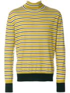 Marni Striped Turtleneck Sweater - Yellow & Orange