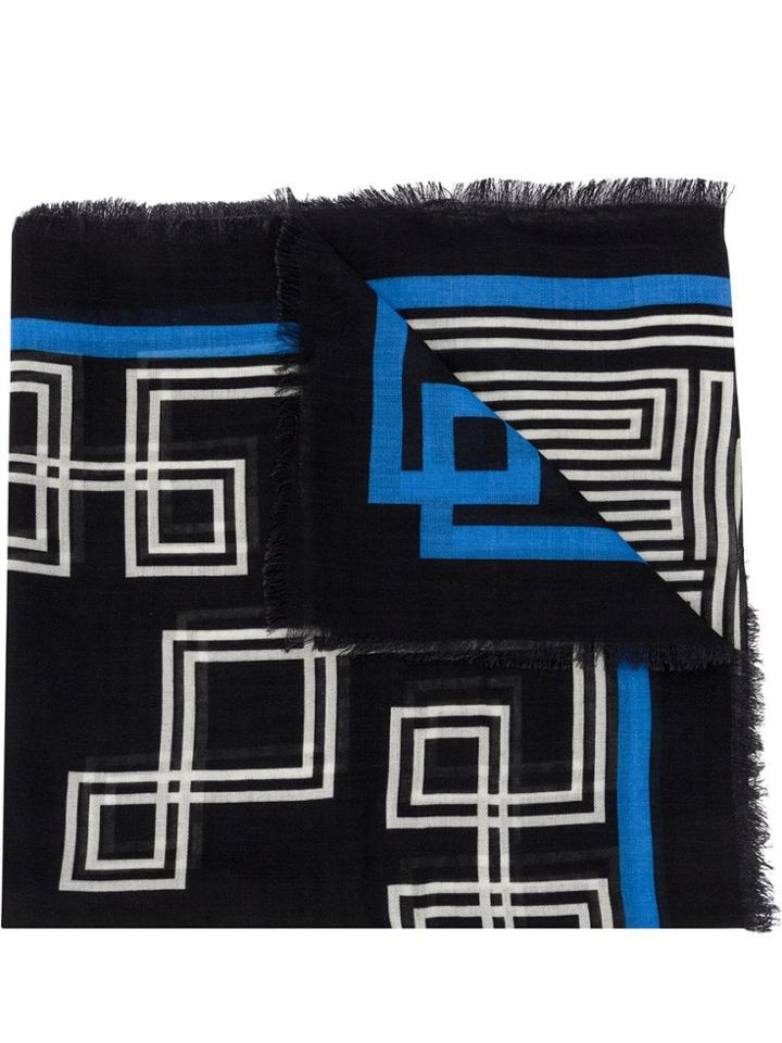 Haider Ackermann Geometric Print Scarf - Black