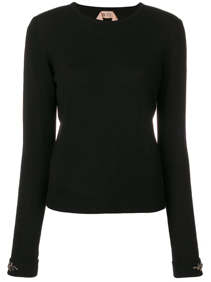 No21 - Round Neck Sweater - Women - Virgin Wool - 42, Black, Virgin Wool