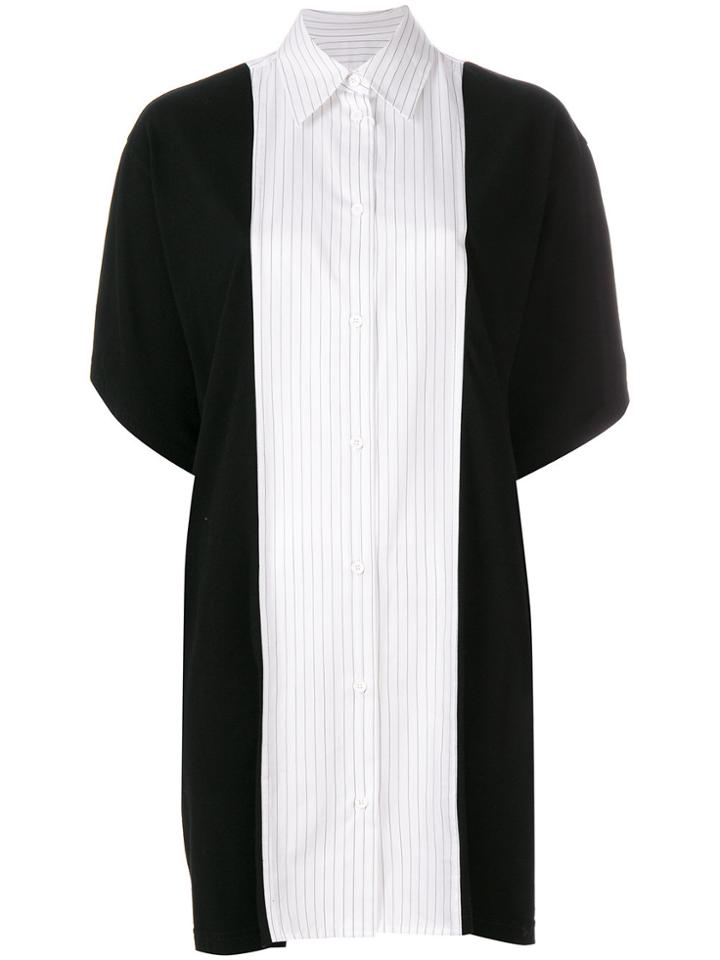 Mm6 Maison Margiela Contrast Shirt Dress - Black