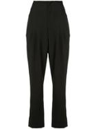 Alice+olivia Cropped Pleated Trousers - Black