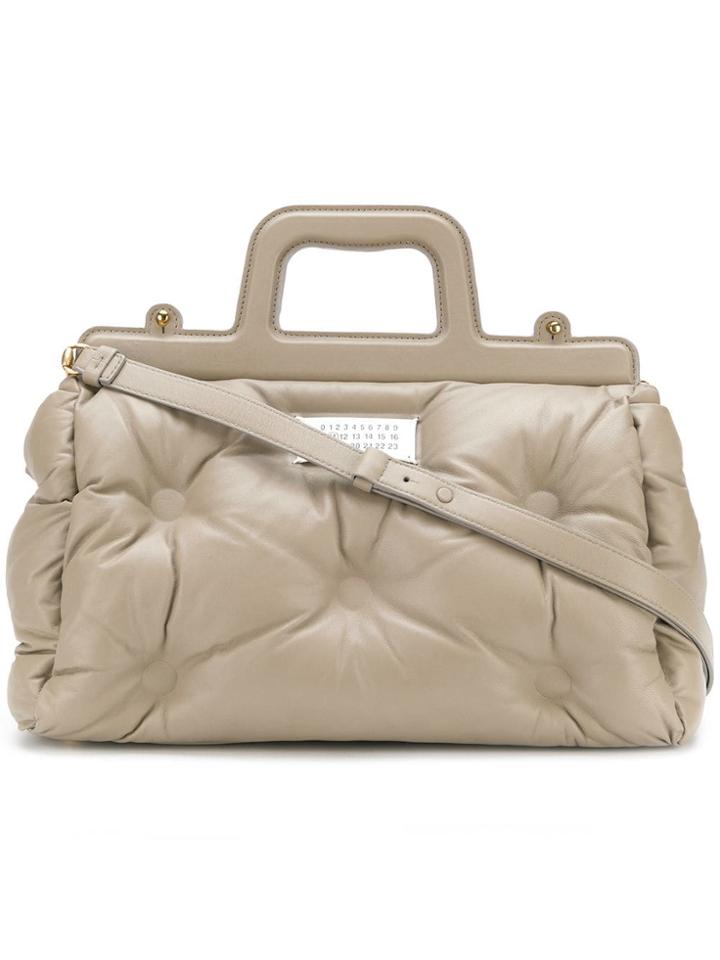 Maison Margiela Embossed 'boston' Bag - Black