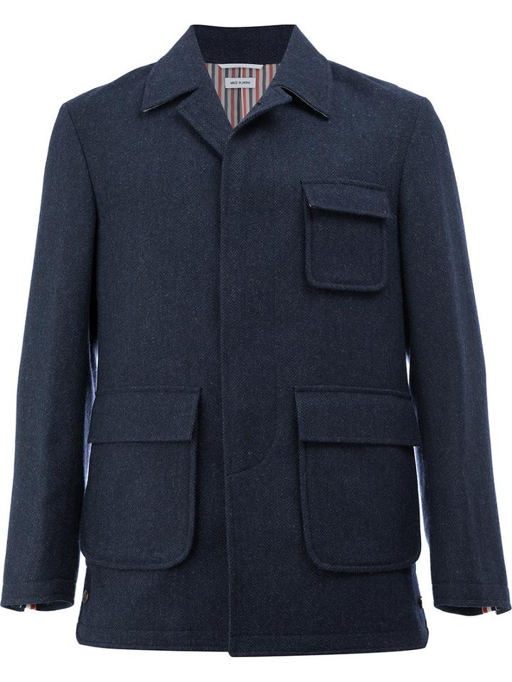 Thom Browne - Classic Fitted Coat - Men - Cupro/wool - 2, Blue, Cupro/wool