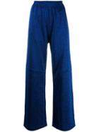 Mm6 Maison Margiela Glitter Palazzo Trousers - Blue