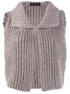 Fabiana Filippi Knitted Sleeveless Cardigan - Neutrals