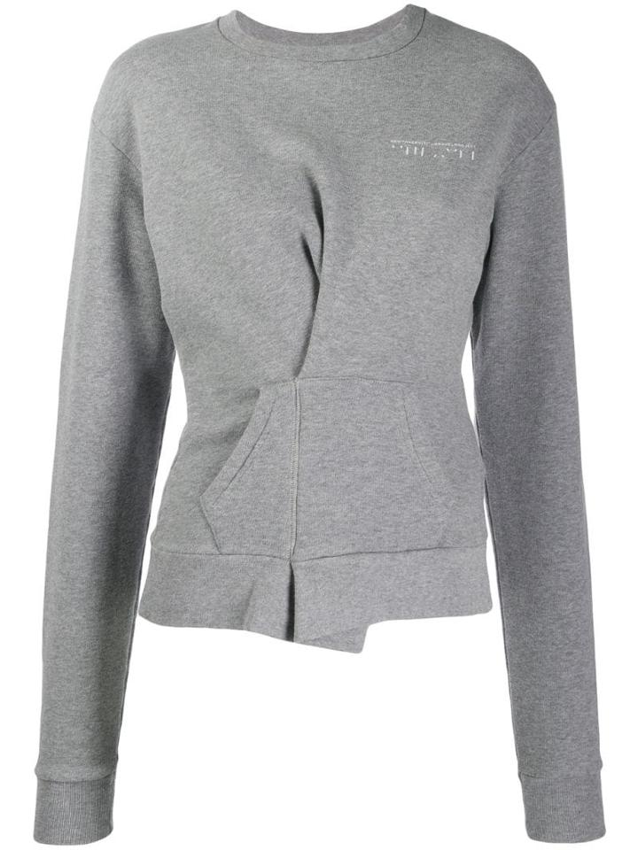 Unravel Project Wrap Detail Sweatshirt - Grey