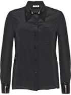 Miu Miu Crepe De Chine Shirt With Sequins - Black