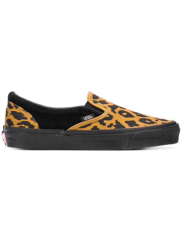 Vans Leopard Slip-on Sneakers - Black