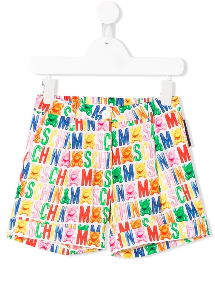 Moschino Kids Teen Gummy Bear Print Shorts - White