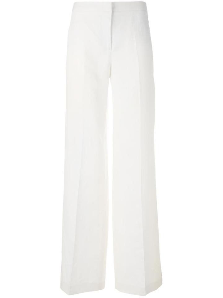 Tonello - Wide Leg Trousers - Women - Linen/flax/cupro/virgin Wool - 44, White, Linen/flax/cupro/virgin Wool