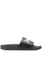 Palm Angels X Ice Cream Printed Pool Slides - Black