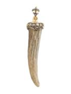 Loree Rodkin Diamond Cap Horn Pendant - White