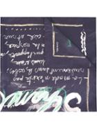 Chanel Vintage Printed Scarf, Women's, Blue