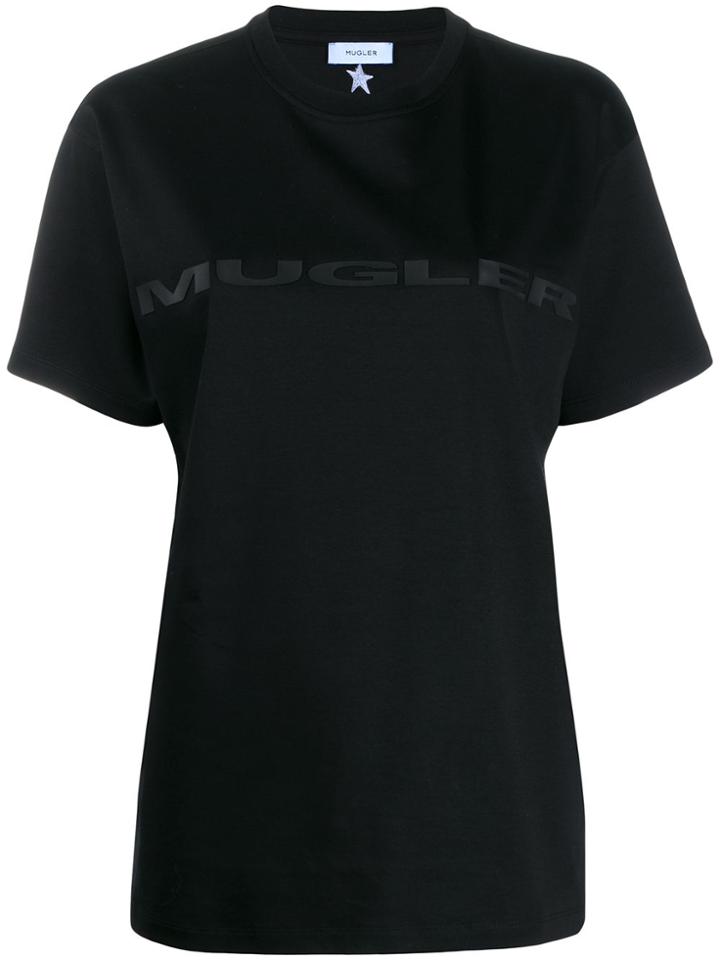 Mugler Logo Printed T-shirt - Black