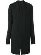 Rick Owens 'knife' Coat, Women's, Size: 44, Black, Cotton/polyester/polyurethane/virgin Wool