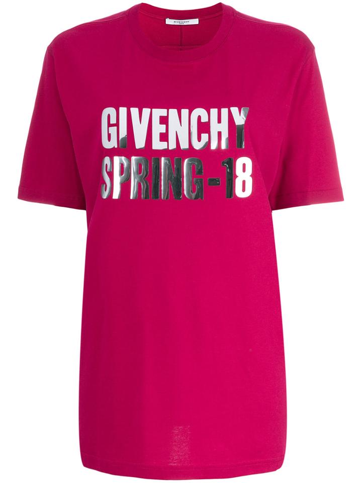 Givenchy Foiled Spring-18 T-shirt - Pink & Purple