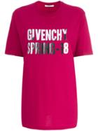 Givenchy Foiled Spring-18 T-shirt - Pink & Purple