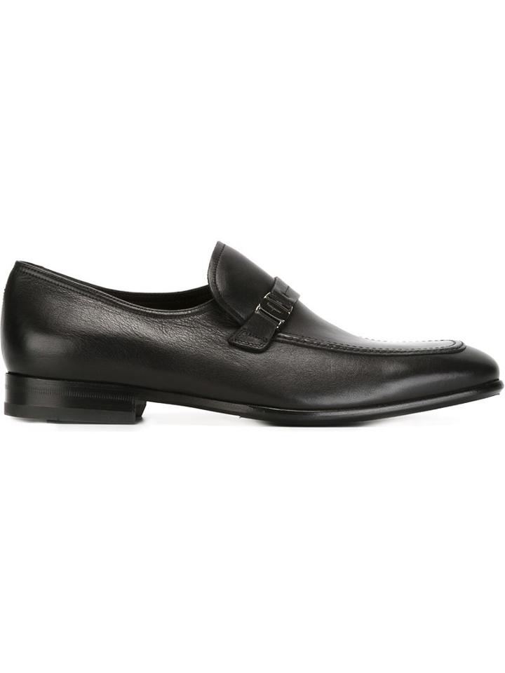 Salvatore Ferragamo Gancio Bit Loafers, Men's, Size: 5, Black, Calf Leather/leather