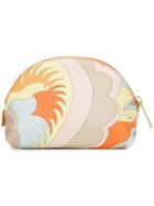 Emilio Pucci Orange Acapulco Print Cosmetic Pouch