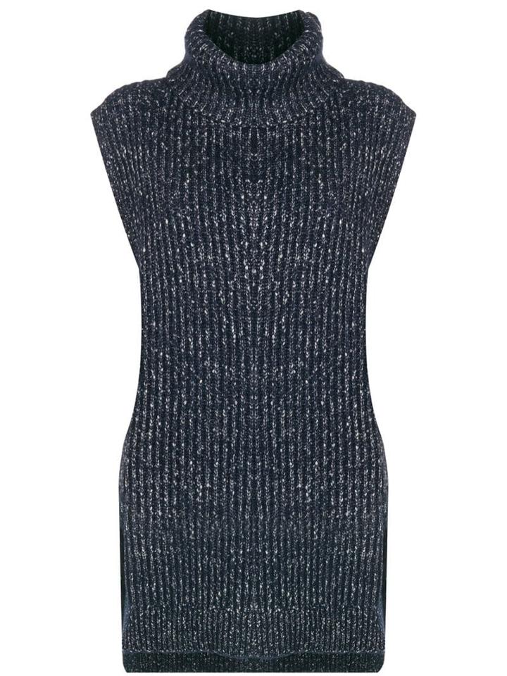 See By Chloé Sleeveless Turtleneck Top - Blue