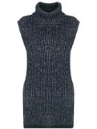 See By Chloé Sleeveless Turtleneck Top - Blue