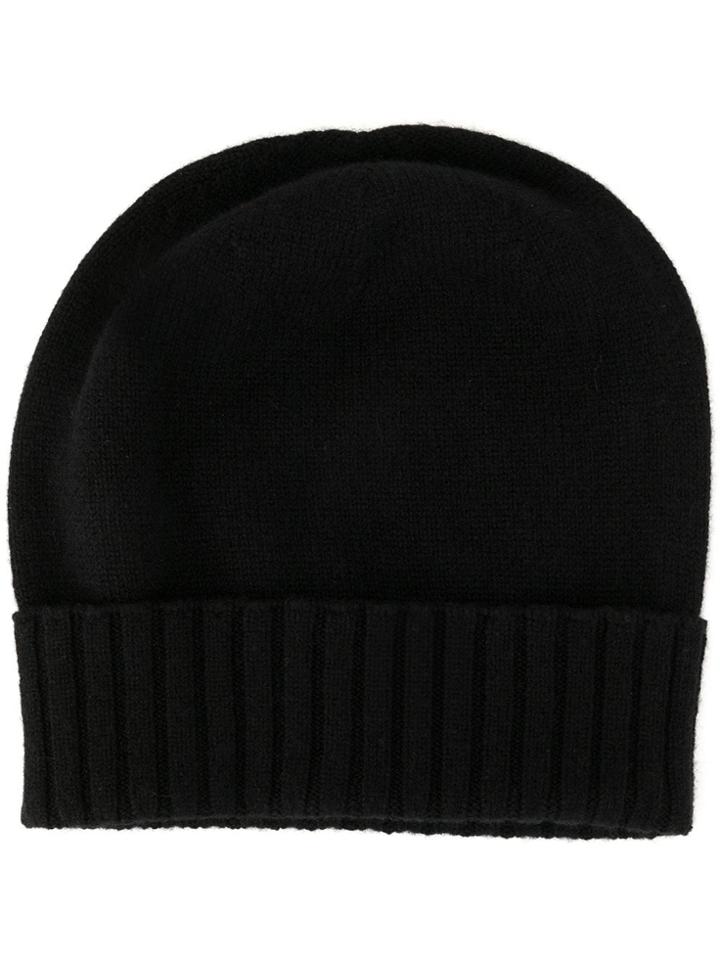 Isabel Benenato Knit Beanie - Black