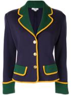 Céline Pre-owned Colourblock Fitted Jacket - Purple