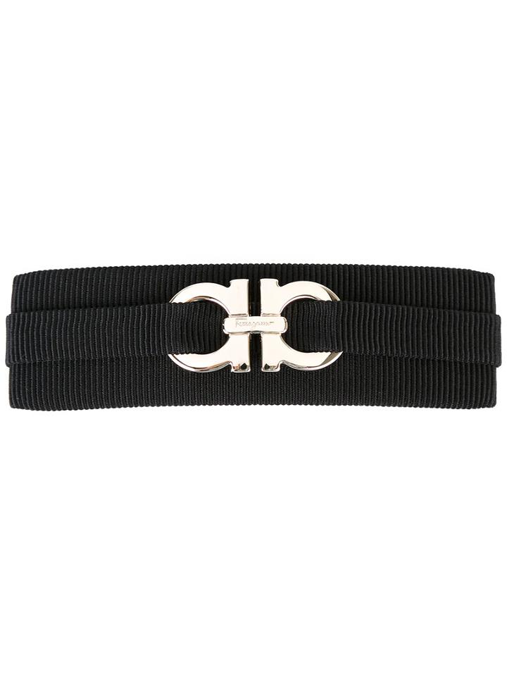 Salvatore Ferragamo Hair Clip-on, Women's, Black, Cotton/plastic/rayon/brass