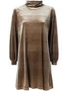 Cityshop Velour Tartle Dress, Women's, Brown, Polyester/polyurethane