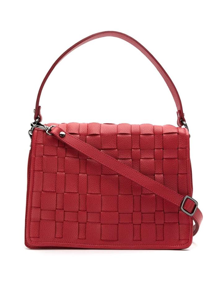 Mara Mac Leather Shoulder Bag - Red
