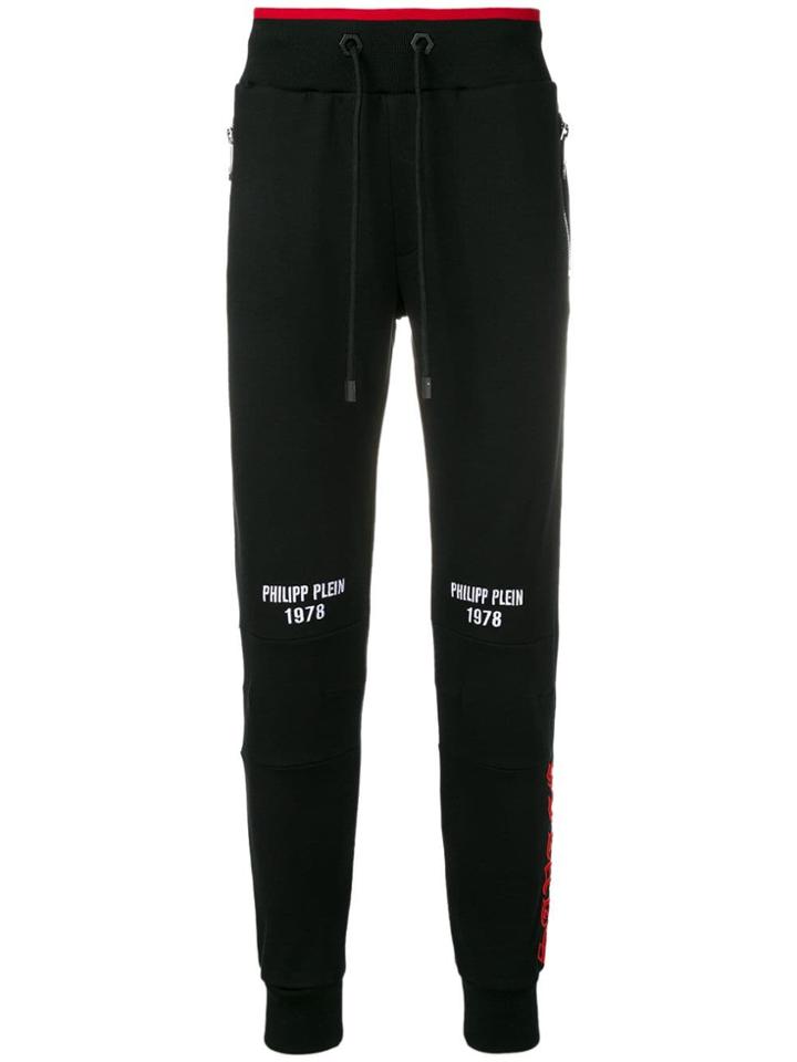 Philipp Plein Contrast Waistband Track Pants - Black