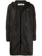 Off-white Lightweight Hooded Rain Coat - Black