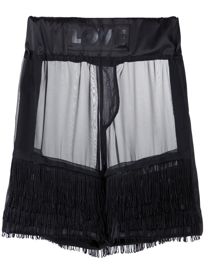 À La Garçonne Tulle Bermuda Shorts - Black