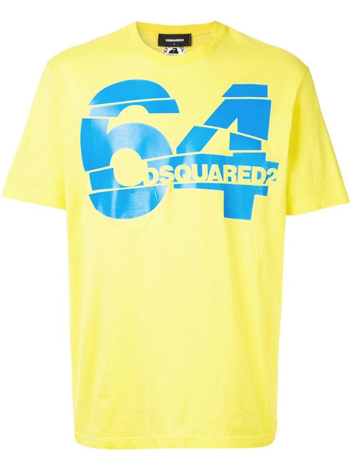 Dsquared2 Logo Print T-shirt - Yellow