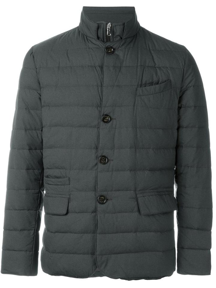 Eleventy Padded Jacket, Men's, Size: Medium, Grey, Polyamide/nylon/feather Down