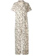 Ikumi - Boxy Printed Jumpsuit - Women - Cotton - L, Brown, Cotton