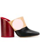 Jacquemus Oversized Button Mules - Black