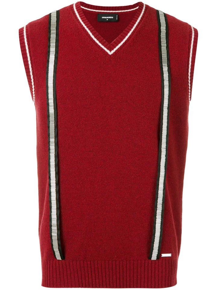Dsquared2 - Knitted Vest - Men - Wool - Xl, Red, Wool