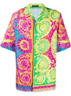Versace Fluo Barroco Print Silk Shirt - Pink