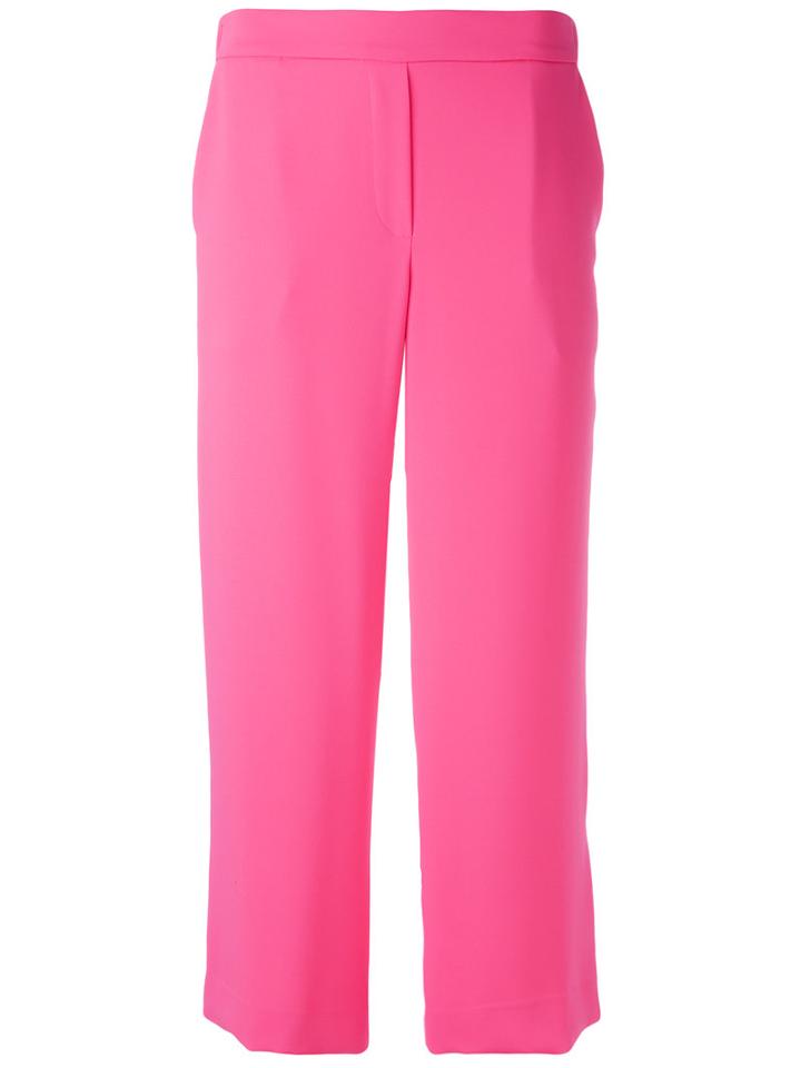 P.a.r.o.s.h. Straight Cropped Trousers, Women's, Size: Medium, Pink/purple, Polyester