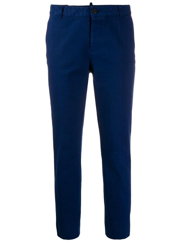 Dsquared2 Slim Fit Cropped Trousers - Blue