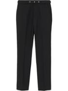 Burberry Classic Fit Triple Stud Wool Mohair Tailored Trousers - Black