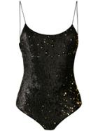 Oseree Sequin Swimsuit - Black